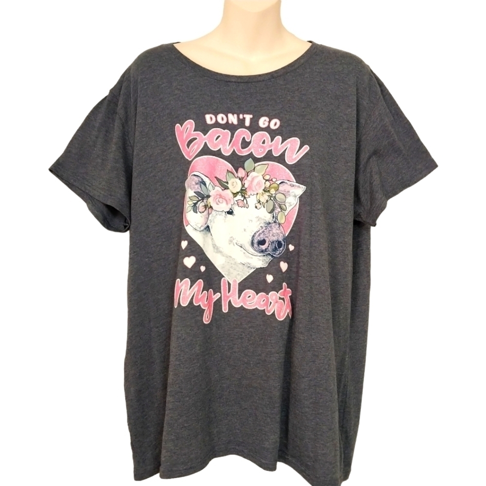 🔵BOGO FREE🔵 Farm Fed Clothing Pig Love Heart T-Shirt Sz 2XL